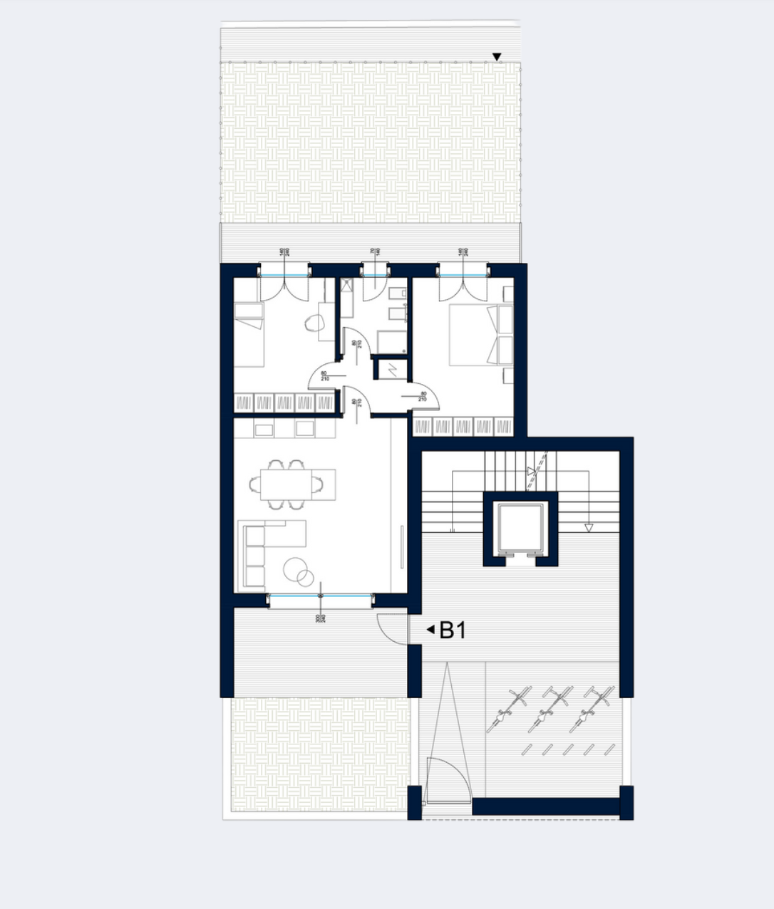 Neugebaute Drei-Zimmer-Wohnung in Toscolano